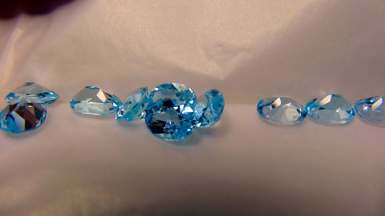 blue topaz gemstone precious stone free photo