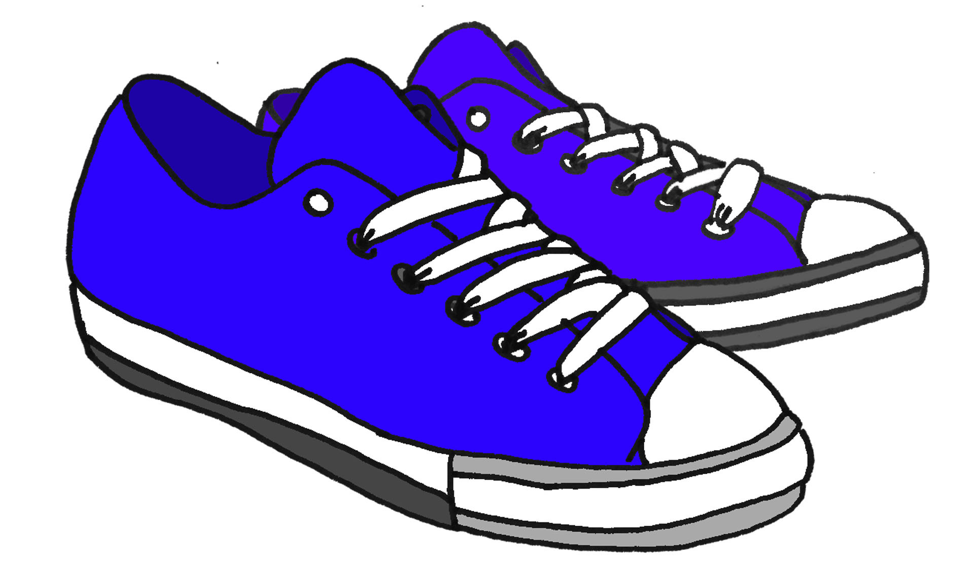 cartoon running shoes