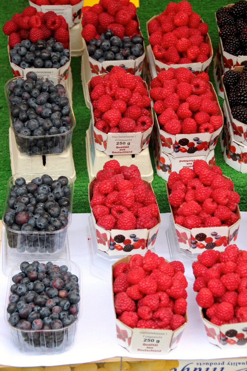 blueberries blackberries fruit free photo
