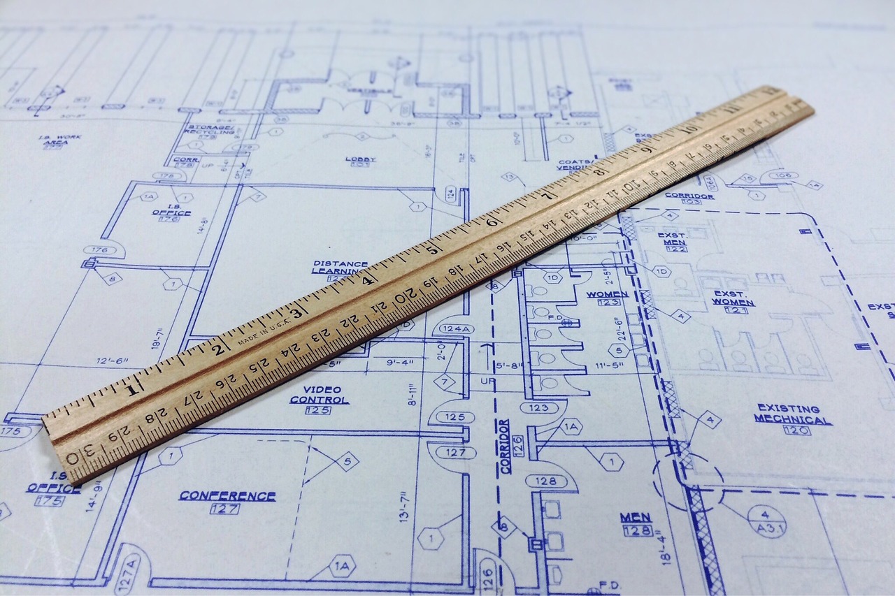 blueprint ruler architecture free photo