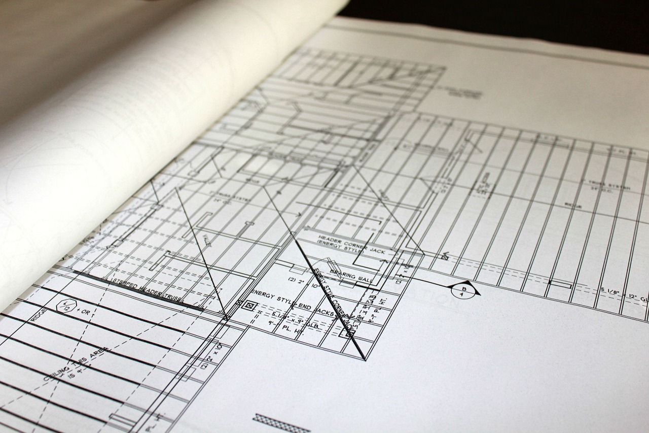 blueprints house plans architecture free photo