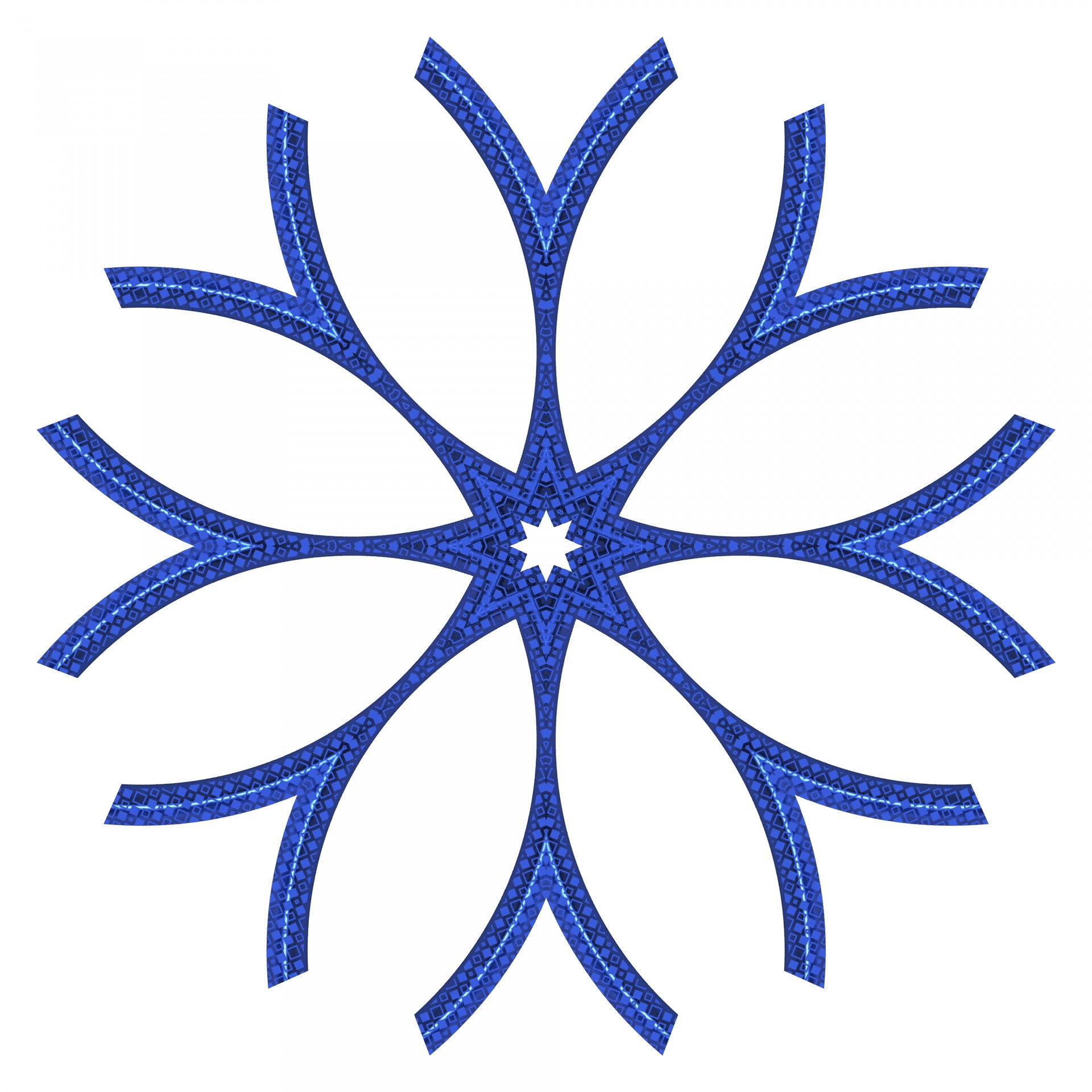 blue bluish snowflake free photo
