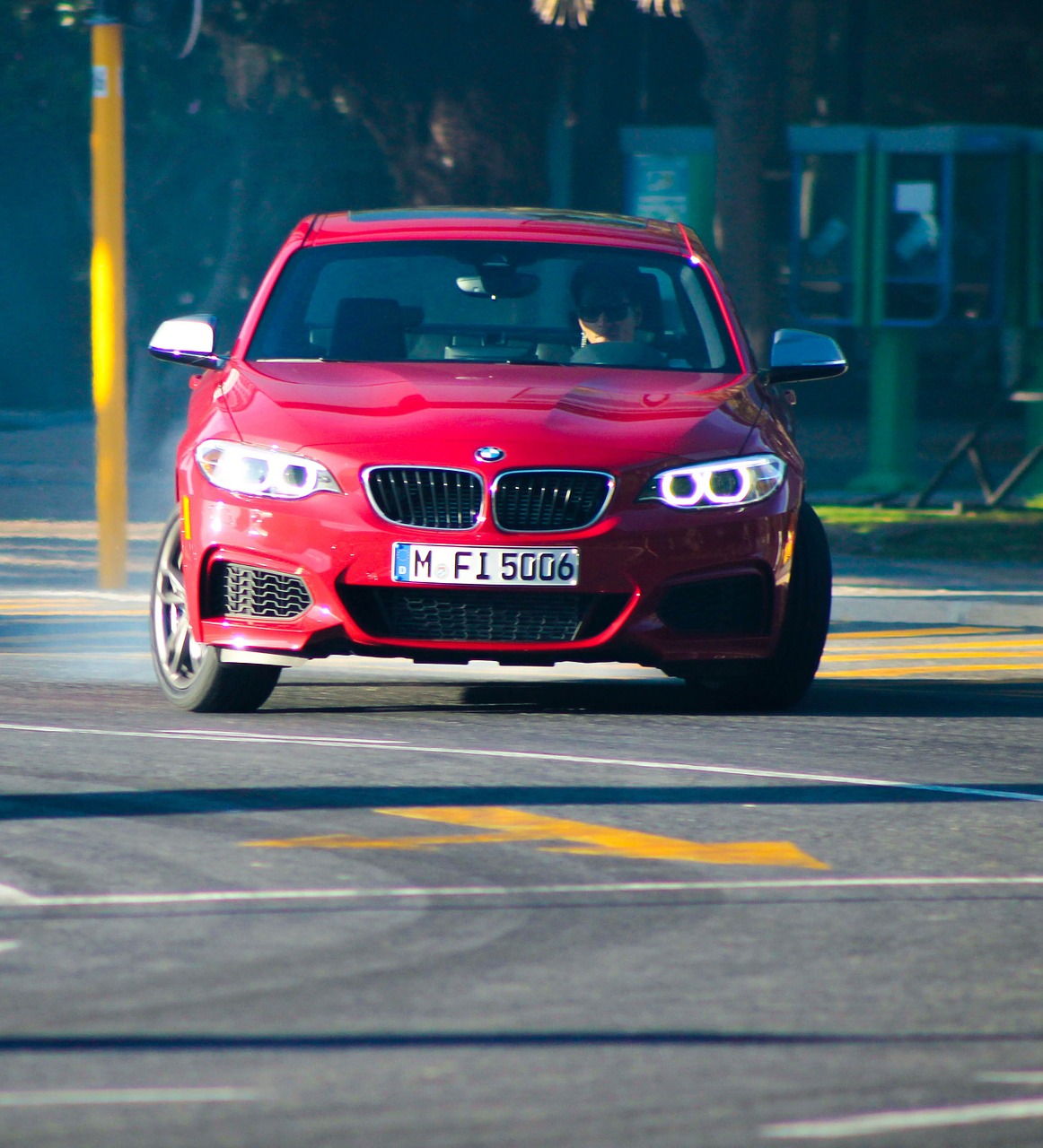 bmw car red free photo