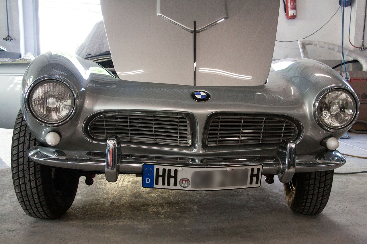 bmw 507 engine compartment two seater roadster free photo