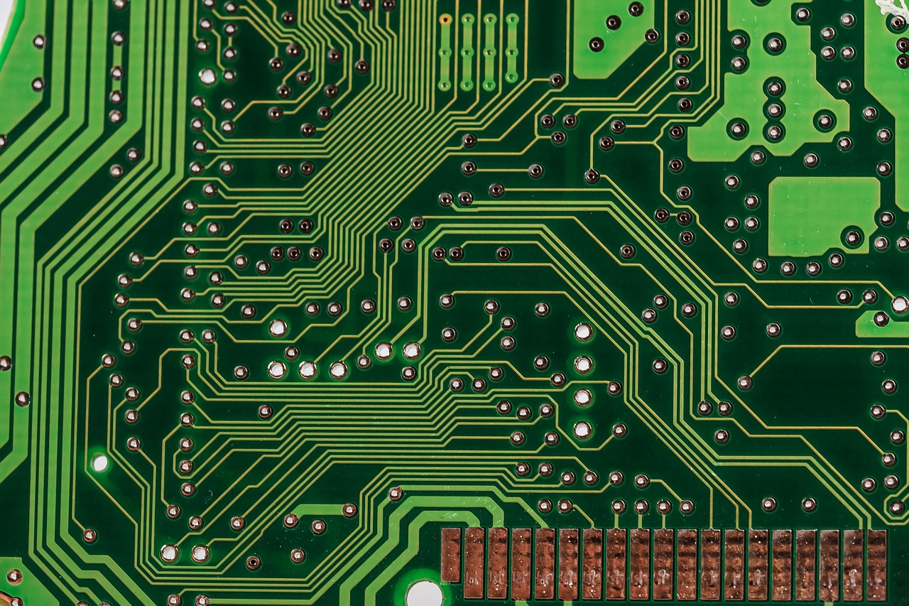 Electronics chip board. Printed circuit board electronic high-tech