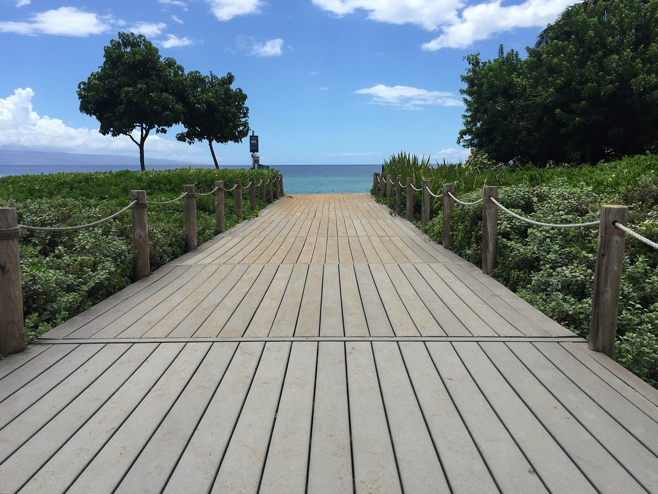 boardwalk maui ocean free photo