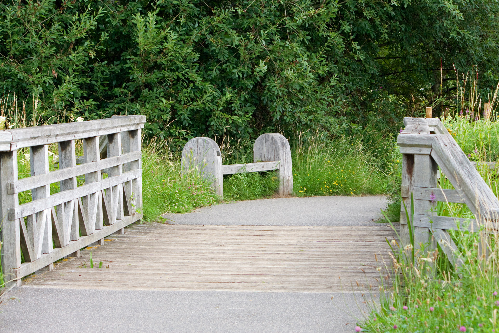 boardwalk bench resting place free photo