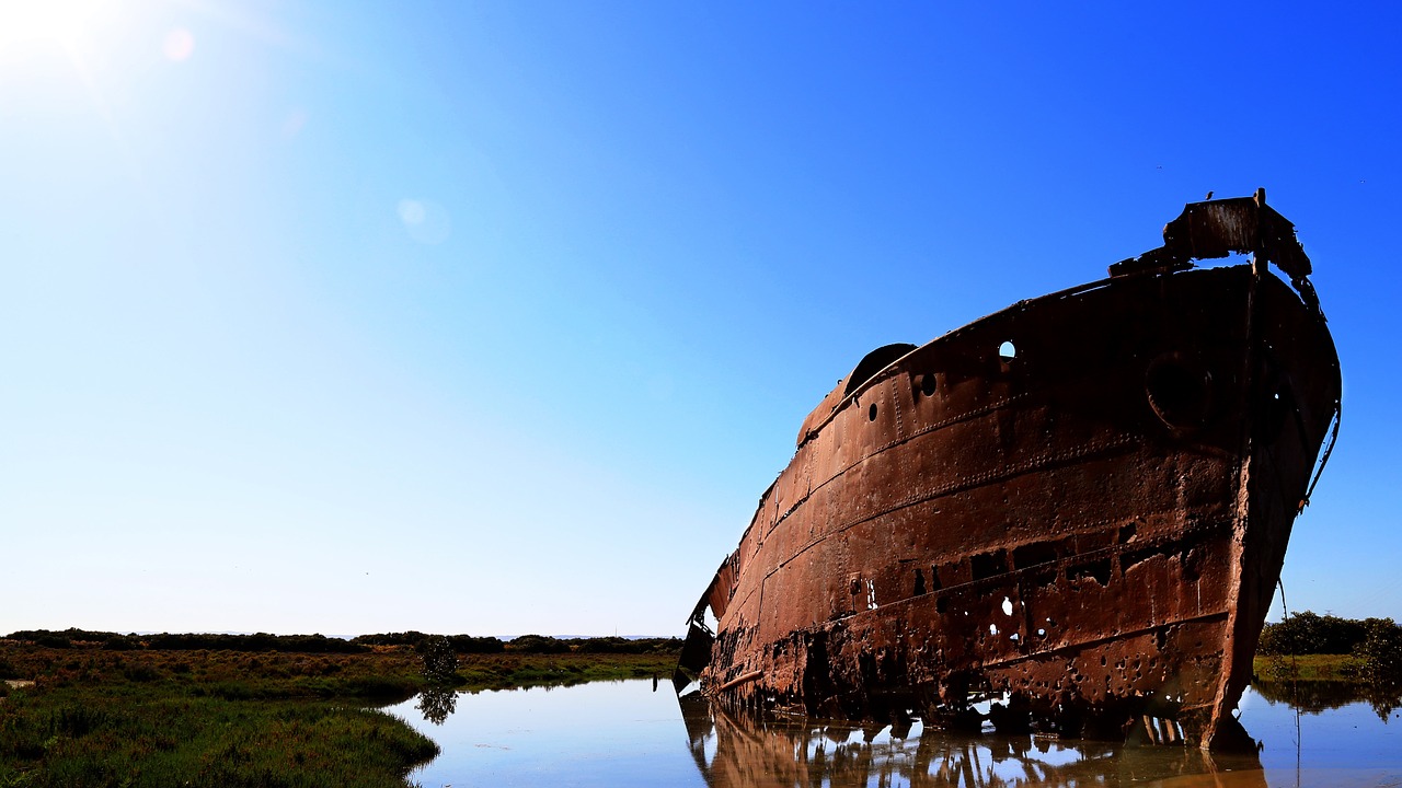 boat rusted metal free photo