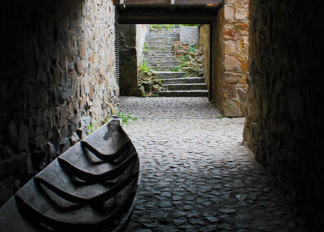 boat stone wall free photo