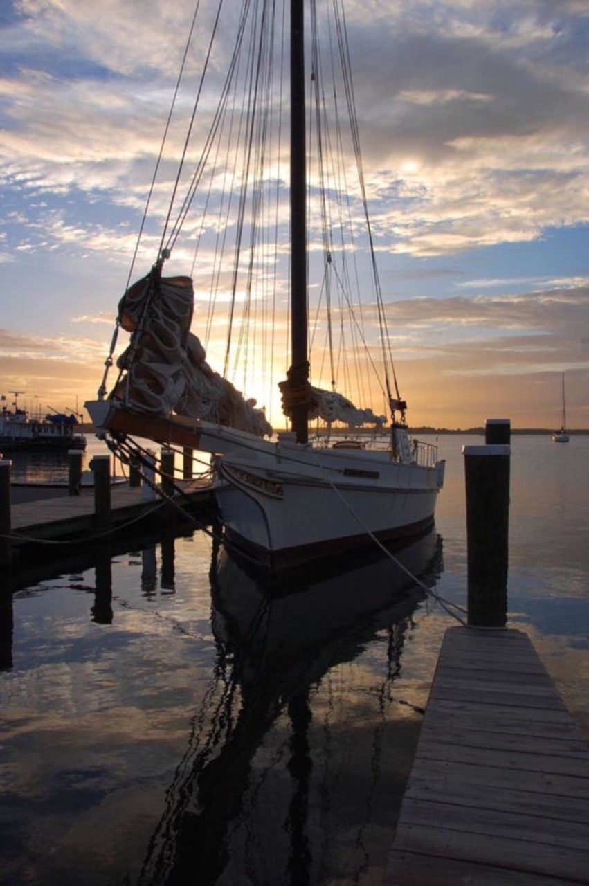 boat jetty water free photo