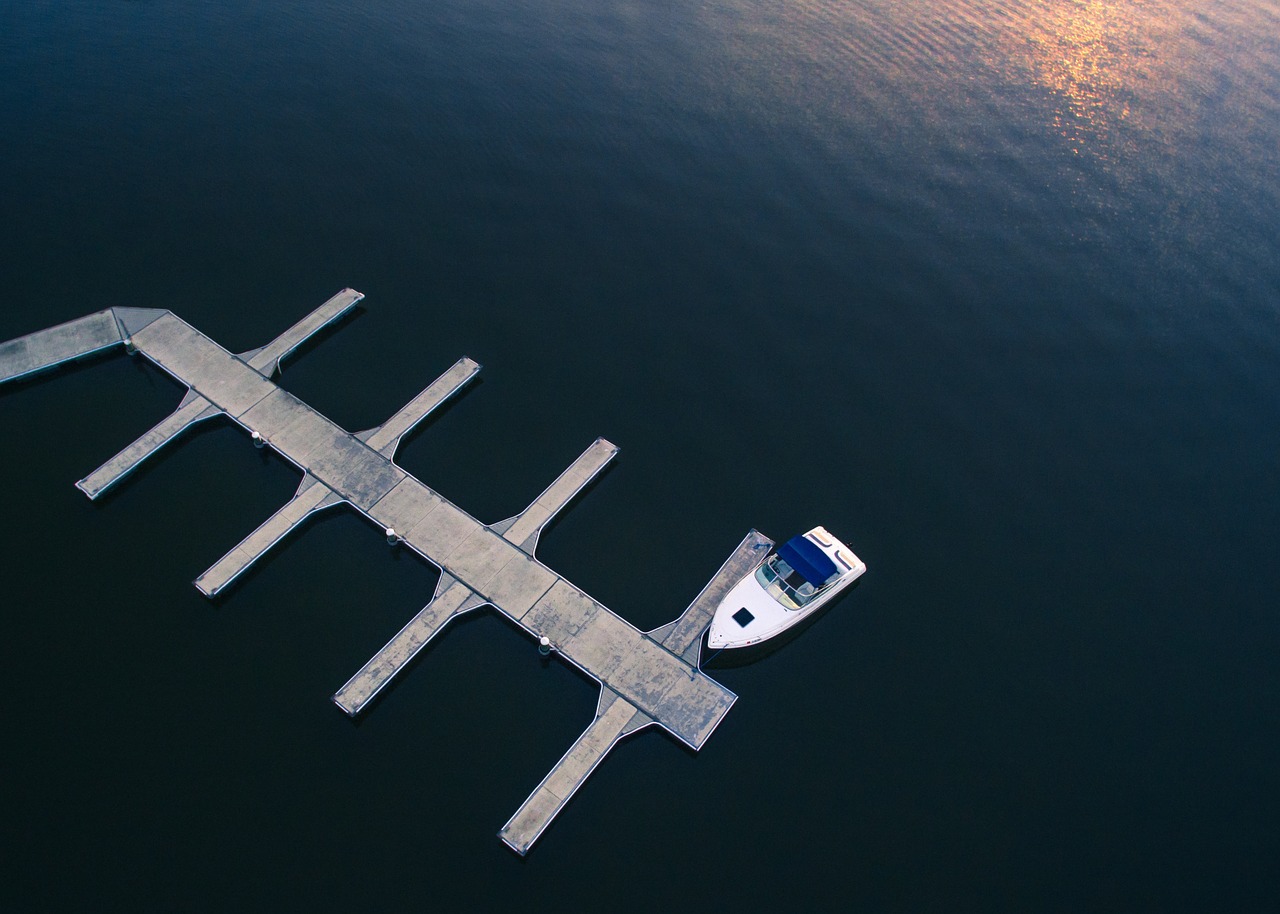 boat docked water free photo