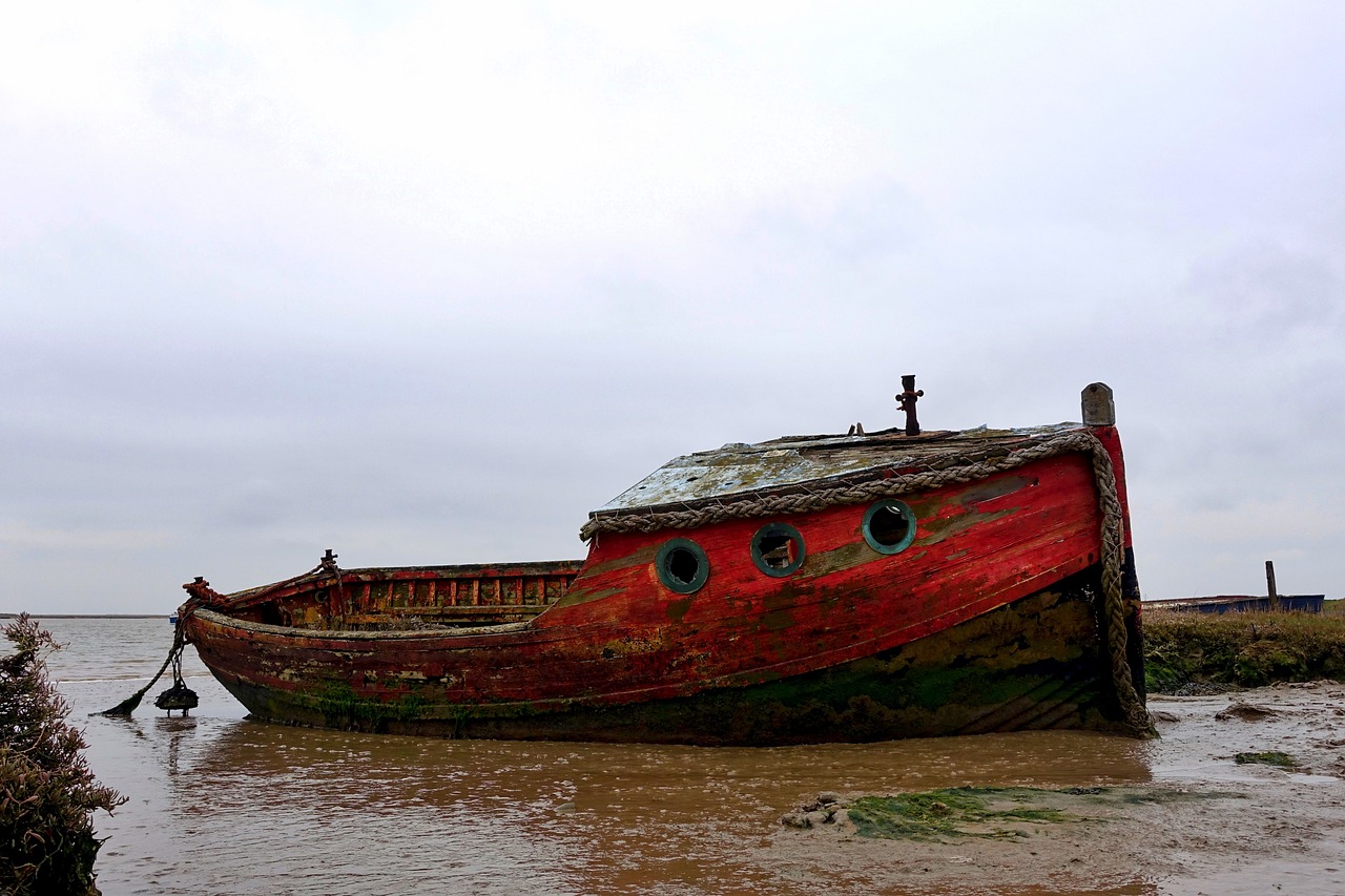 boat fishing wreck free photo