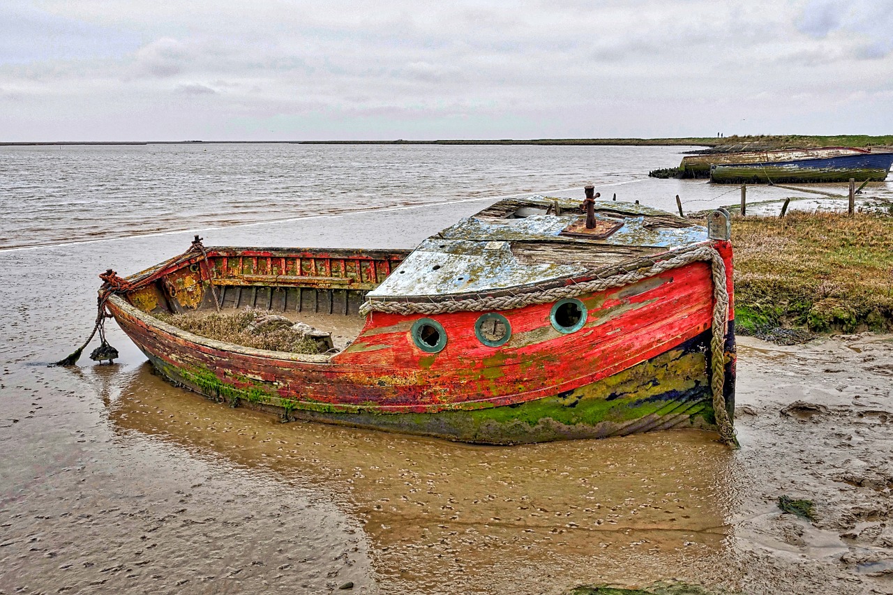 boat beached fishing free photo