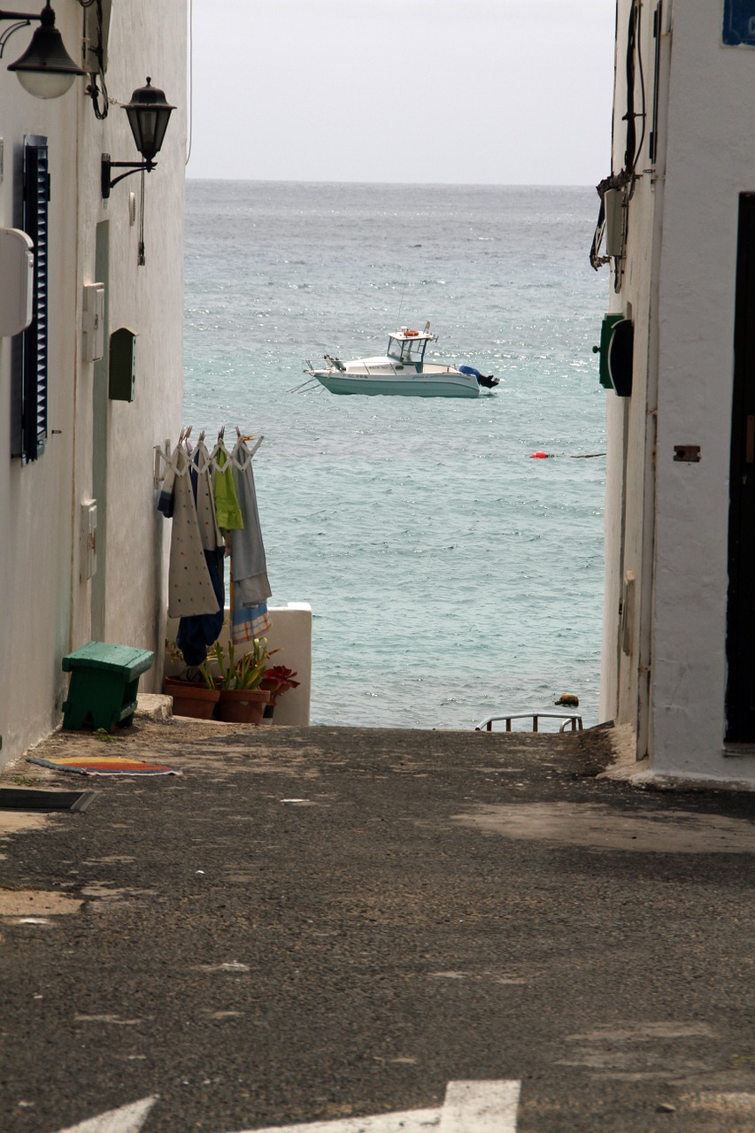 boat aisle village free photo