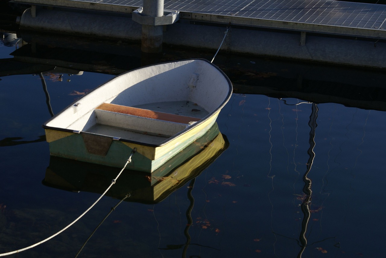 boat lake reflection free photo