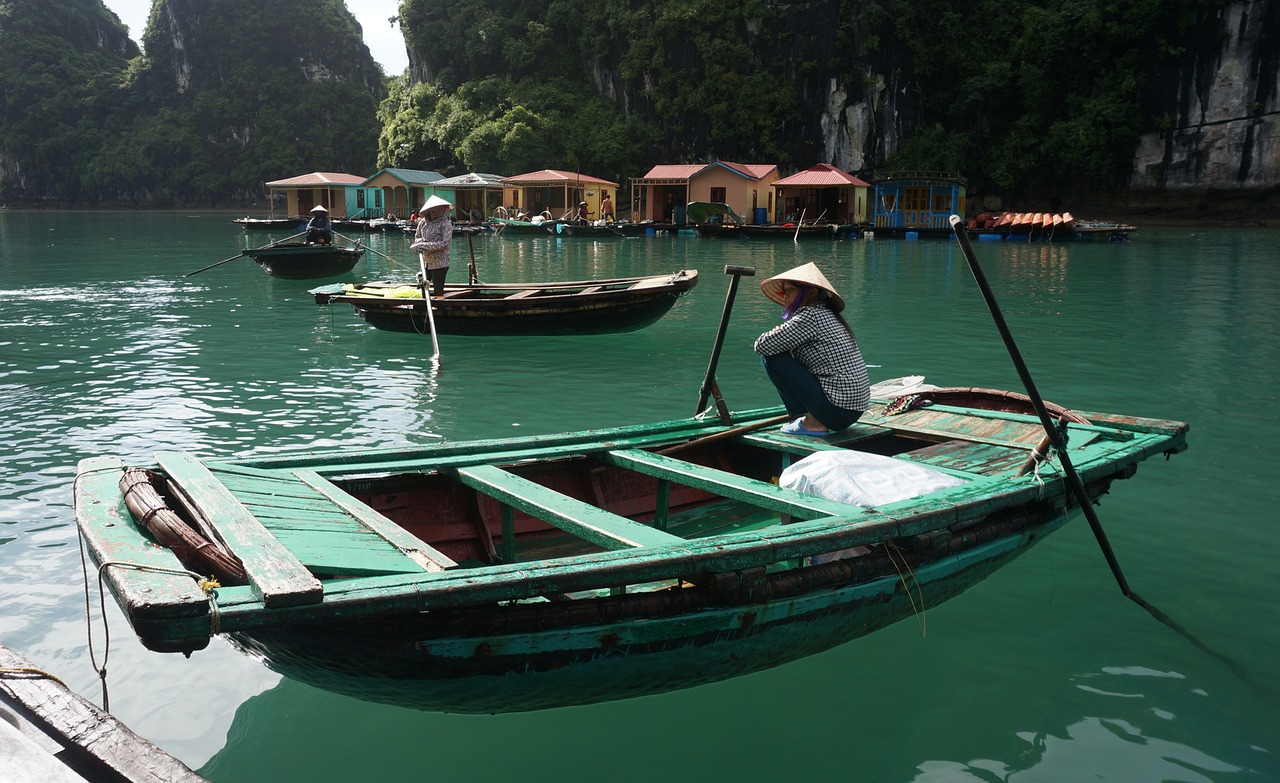 boat woman water free photo