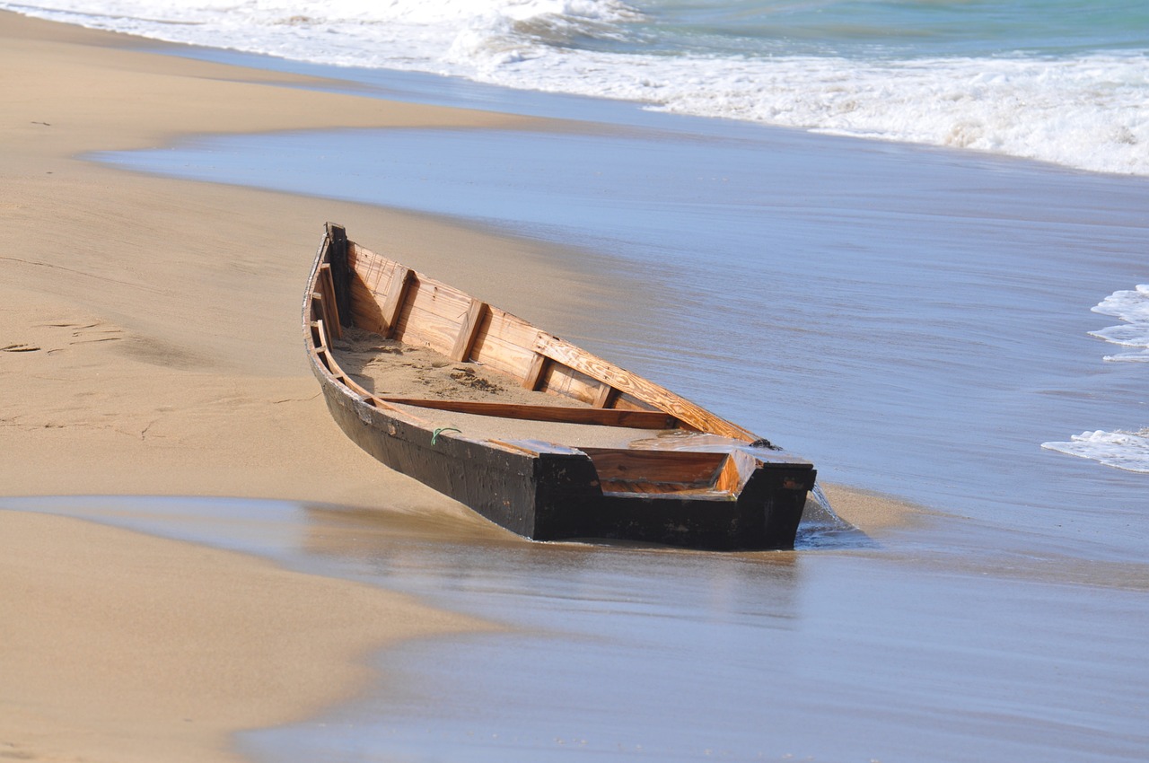 boat wreck wooden boat free photo