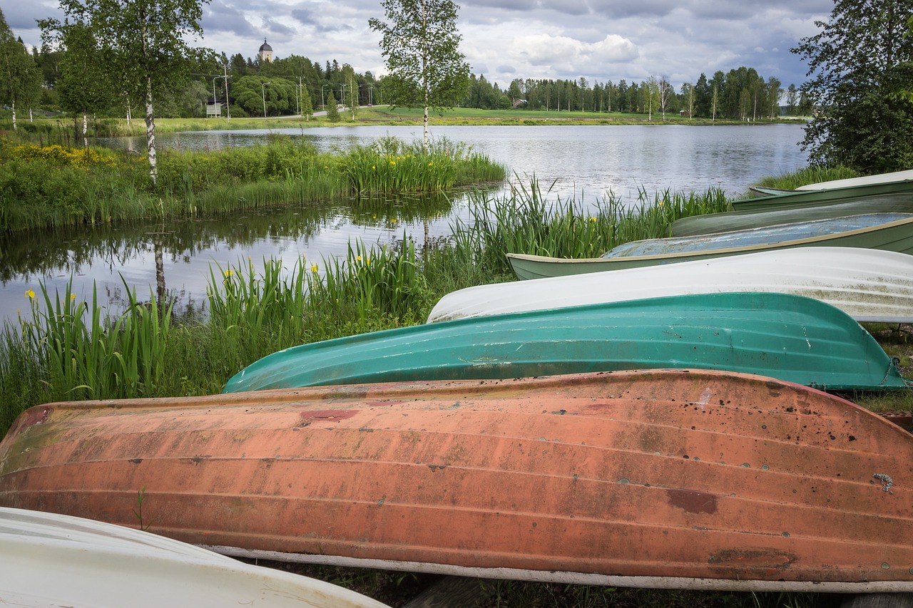 boat kankaanpää river free photo