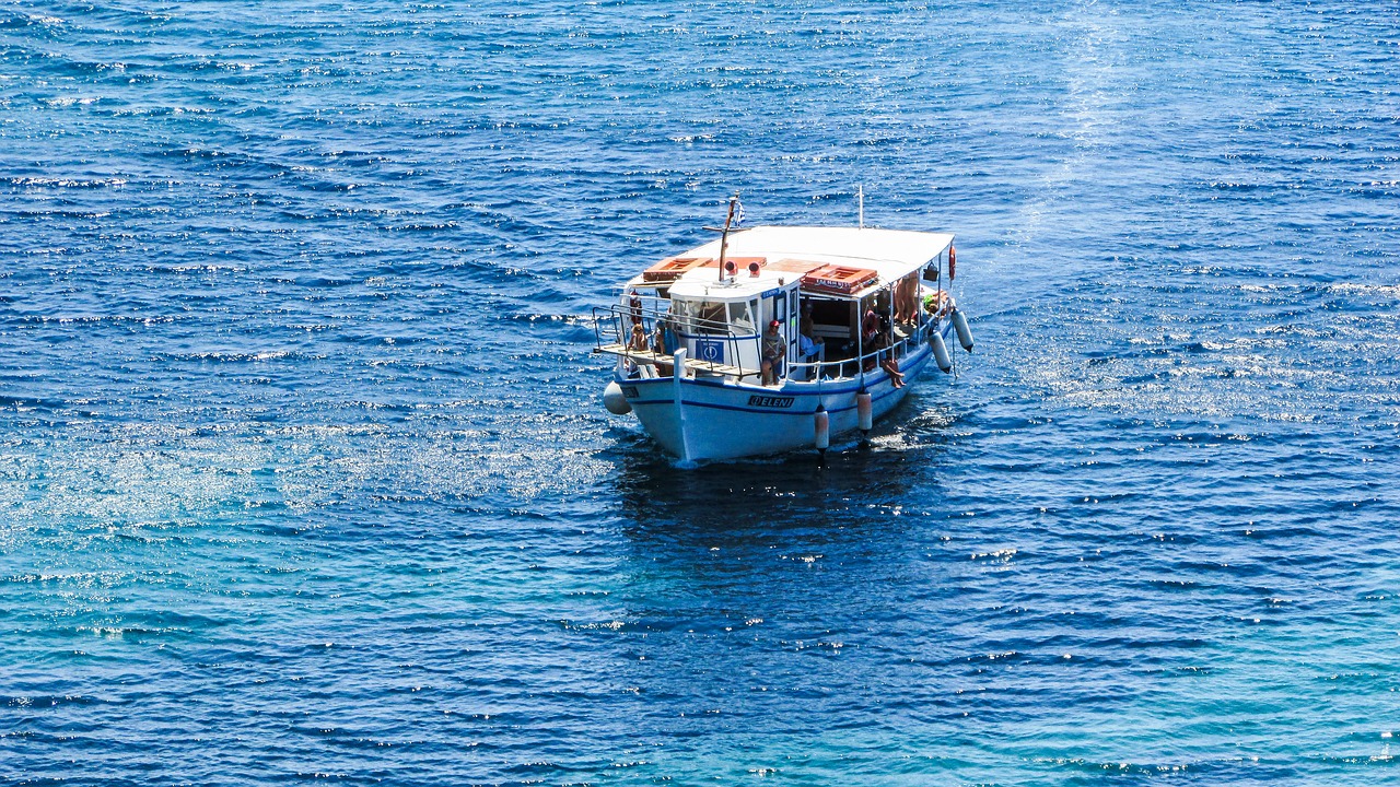 boat sea blue free photo