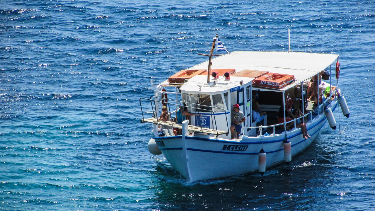 boat sea blue free photo