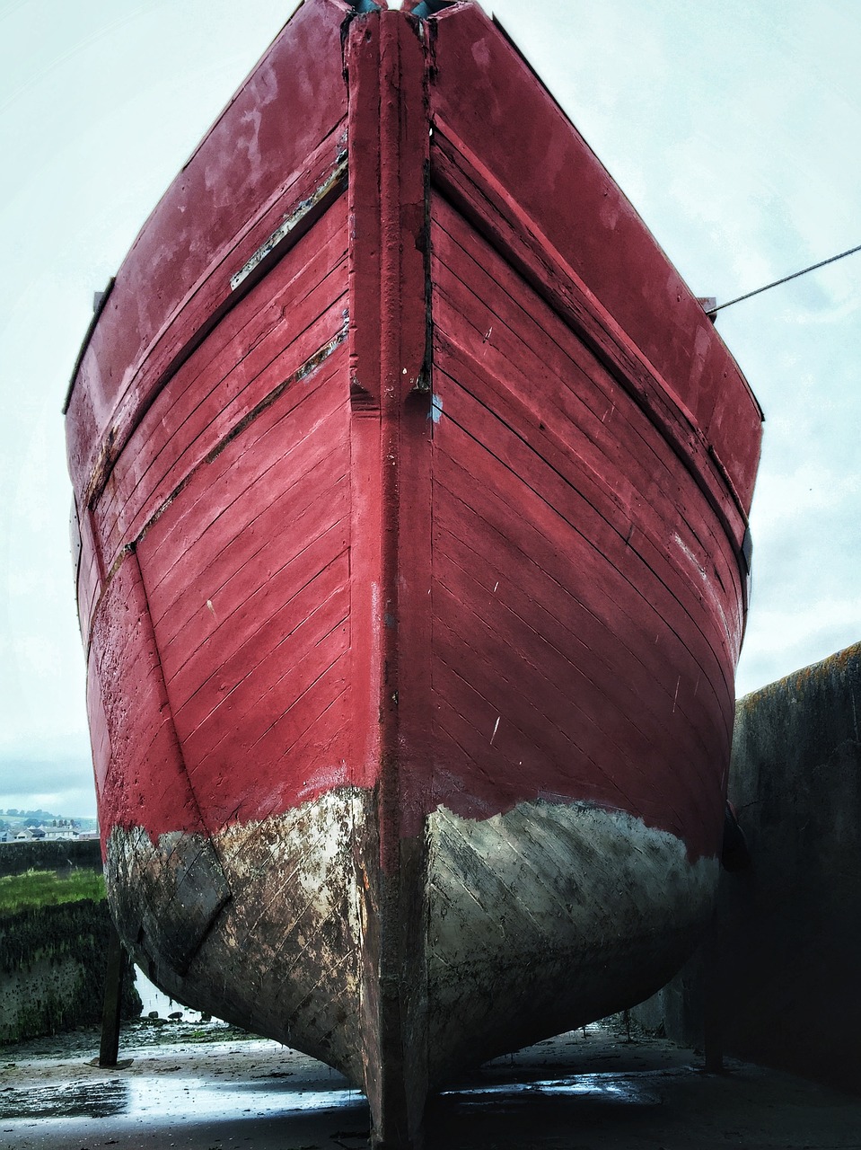 boat hull red free photo
