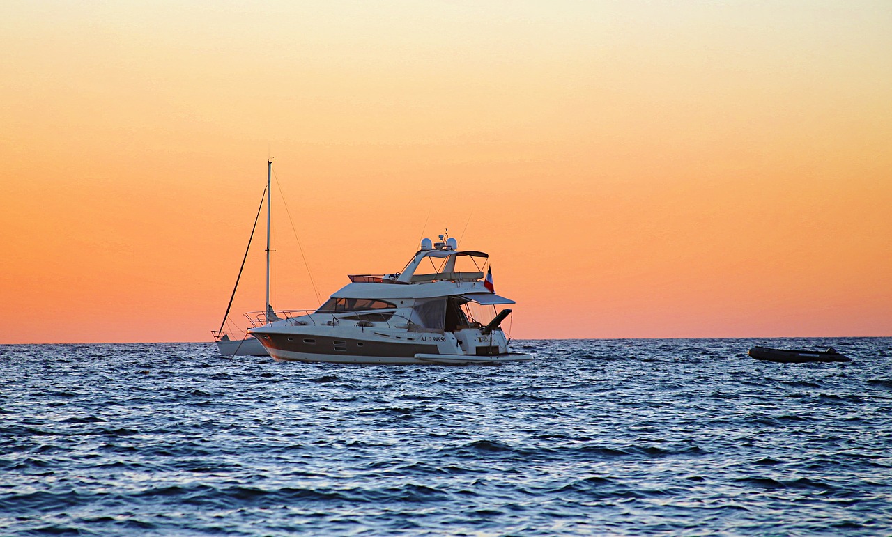 boat sea sunrise free photo