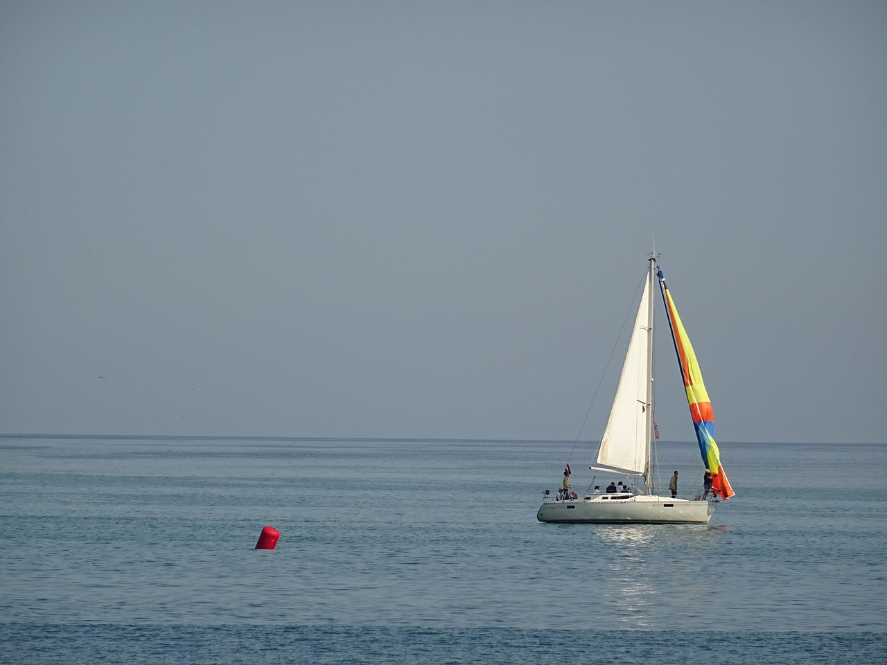 boat sea sky free photo