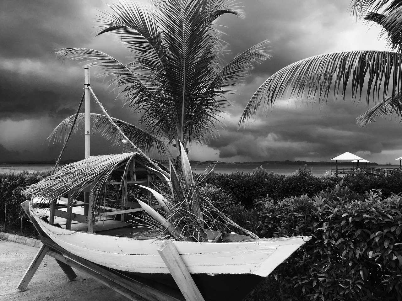 boat storm sea free photo