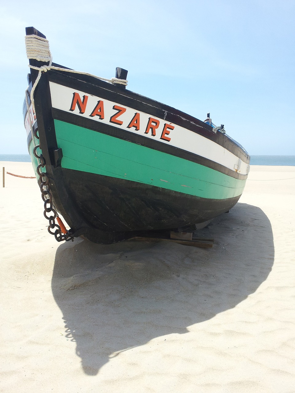 boat nazareth portugal free photo