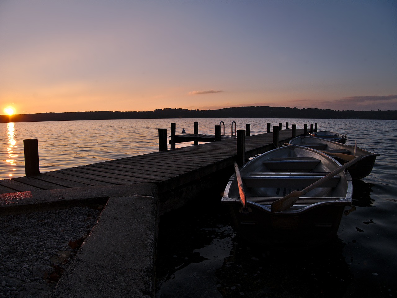 boat lake water free photo