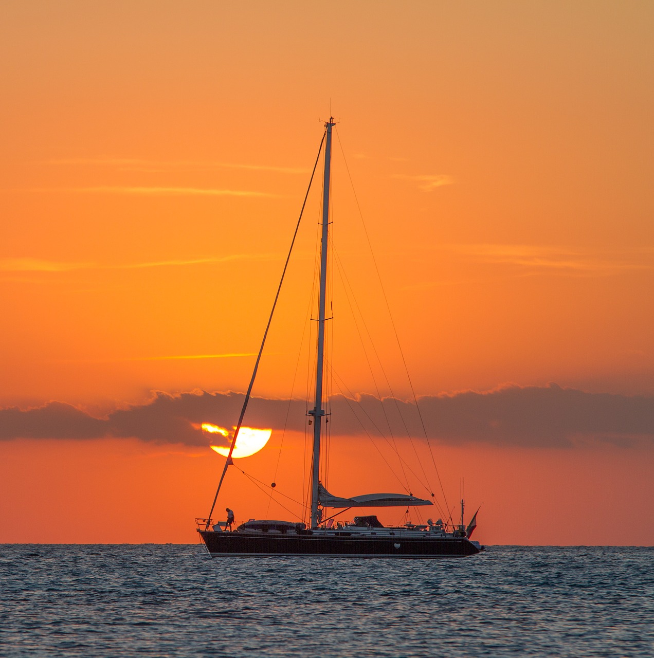 boat dawn dusk free photo