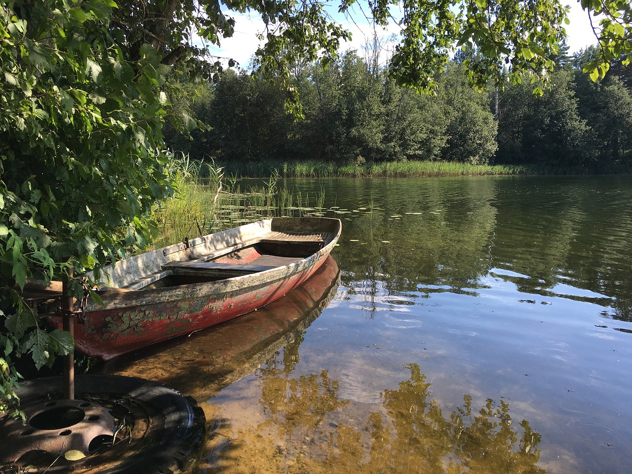 boat lake nature free photo