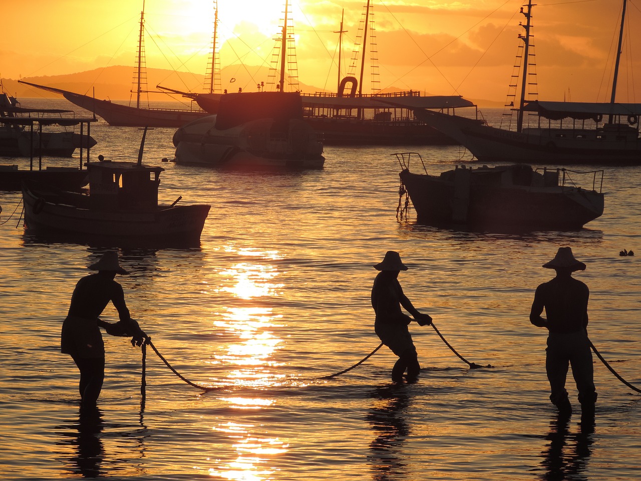 boat worker fishing free photo