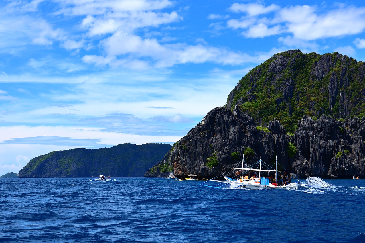 boat island water free photo