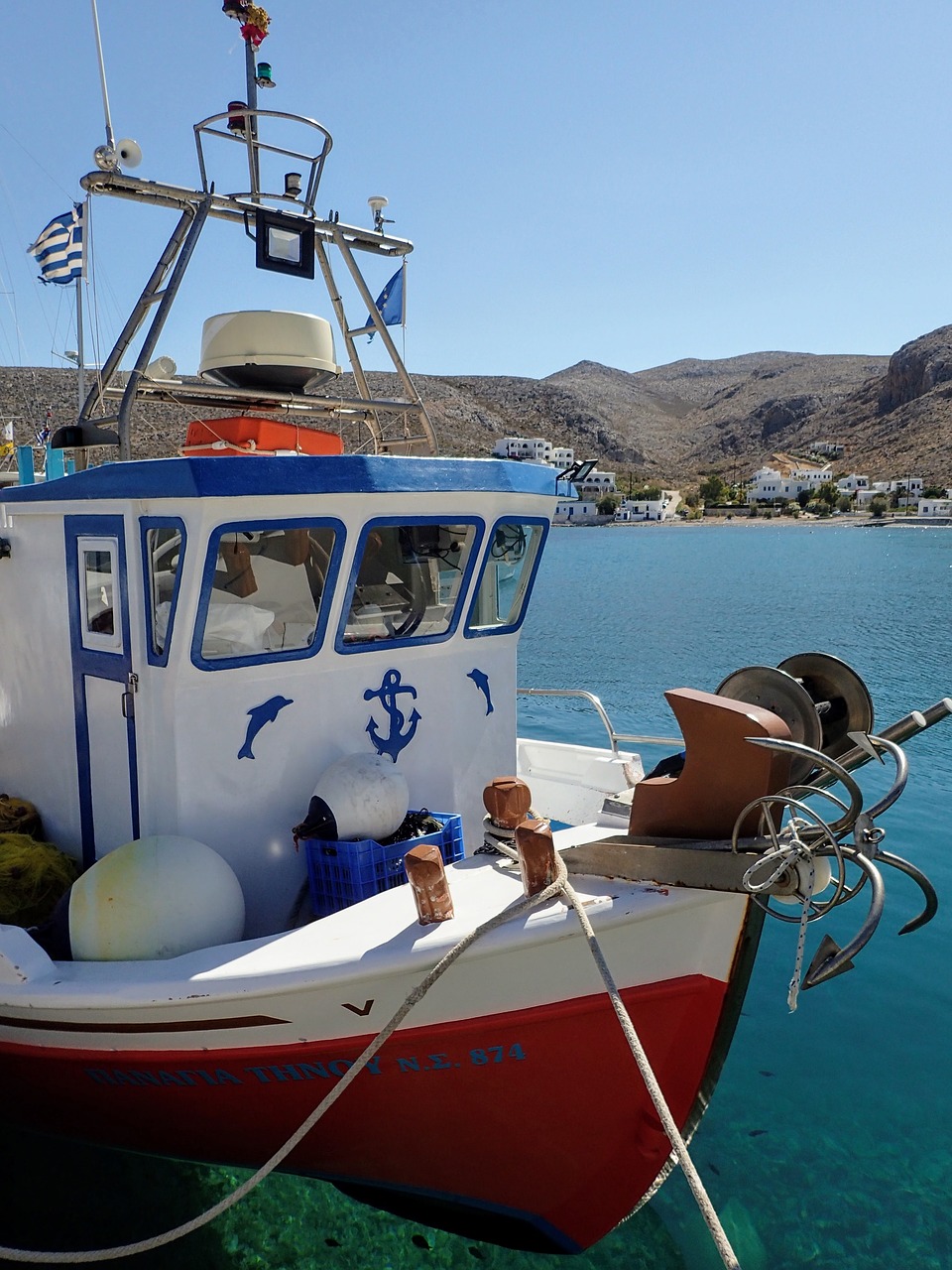 boat folegandros greece free photo