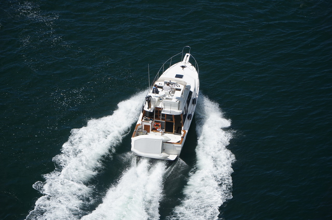 boat wake marine free photo