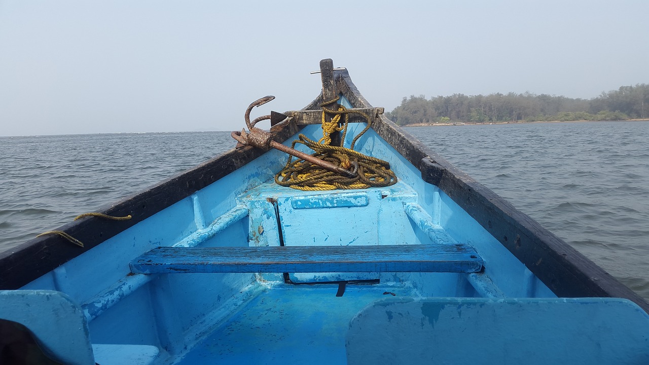 boat sea blue free photo