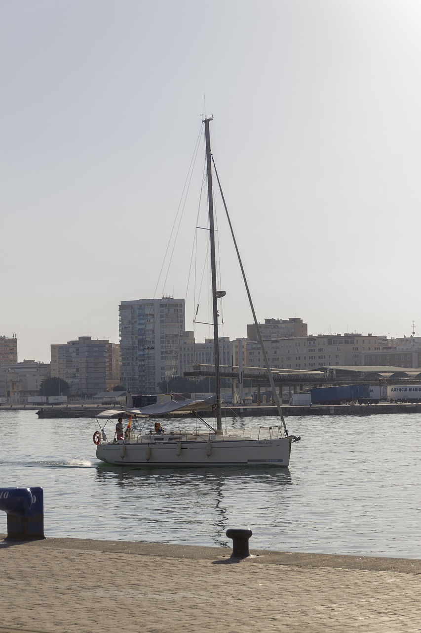 boat sunset malaga free photo