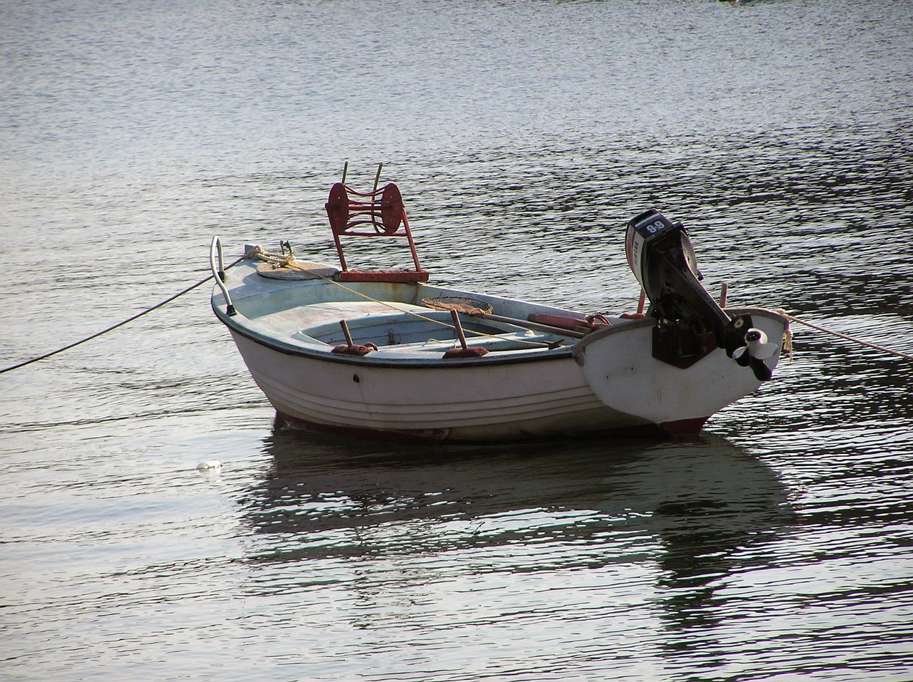 boat dusk peace free photo