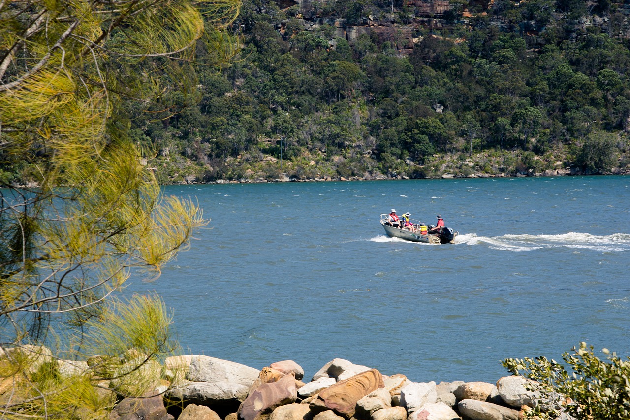 boat rockface river free photo