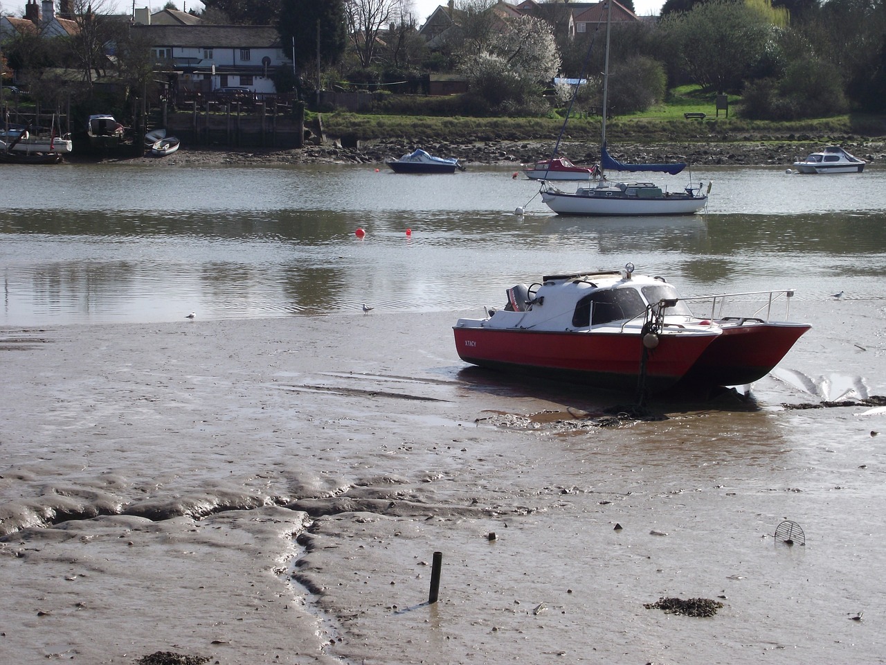 boat river water free photo