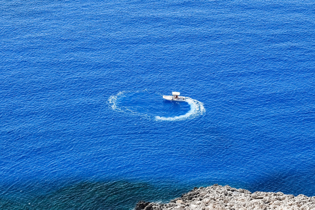 boat sea blue free photo