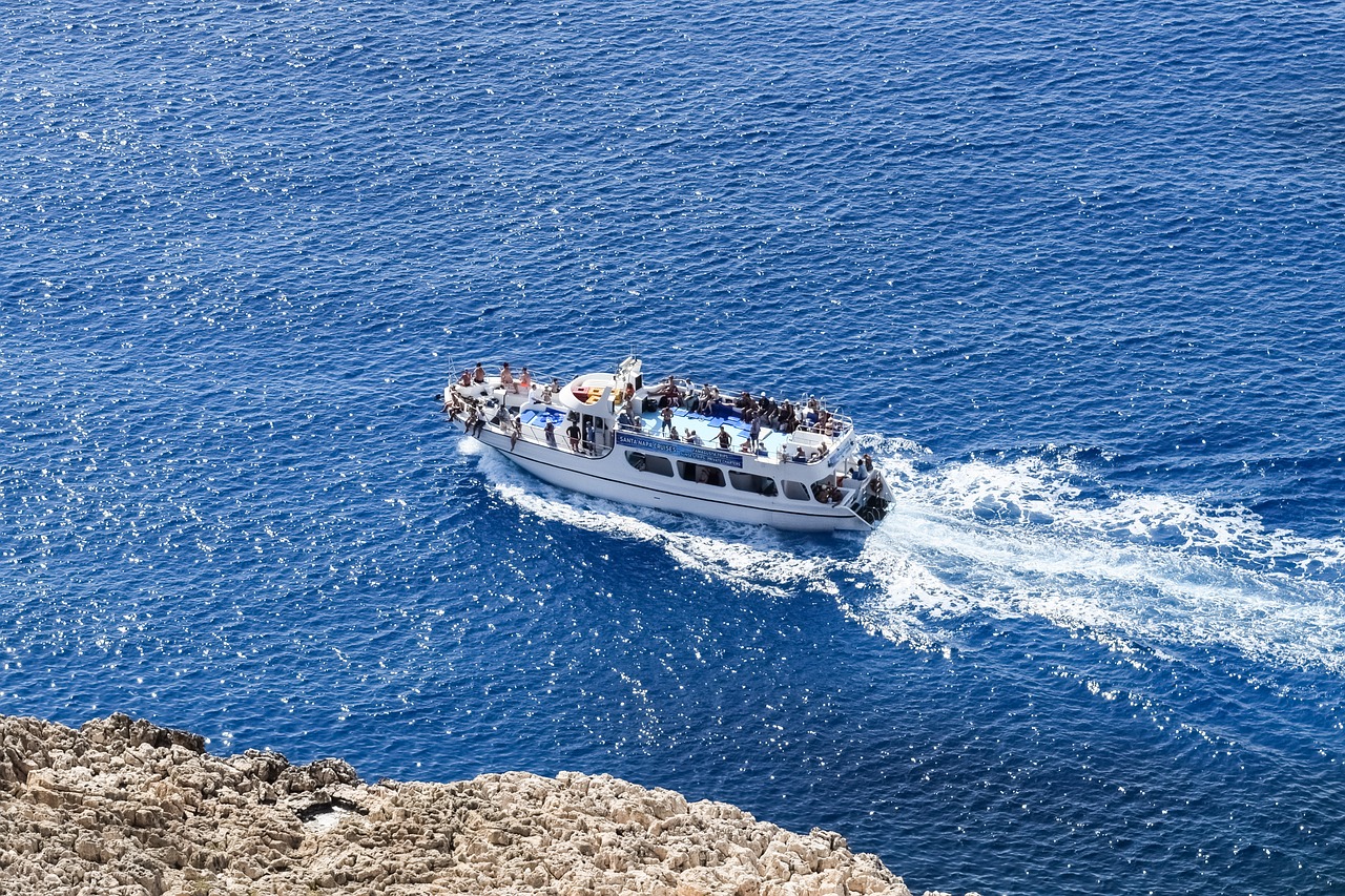 boat sea blue free photo