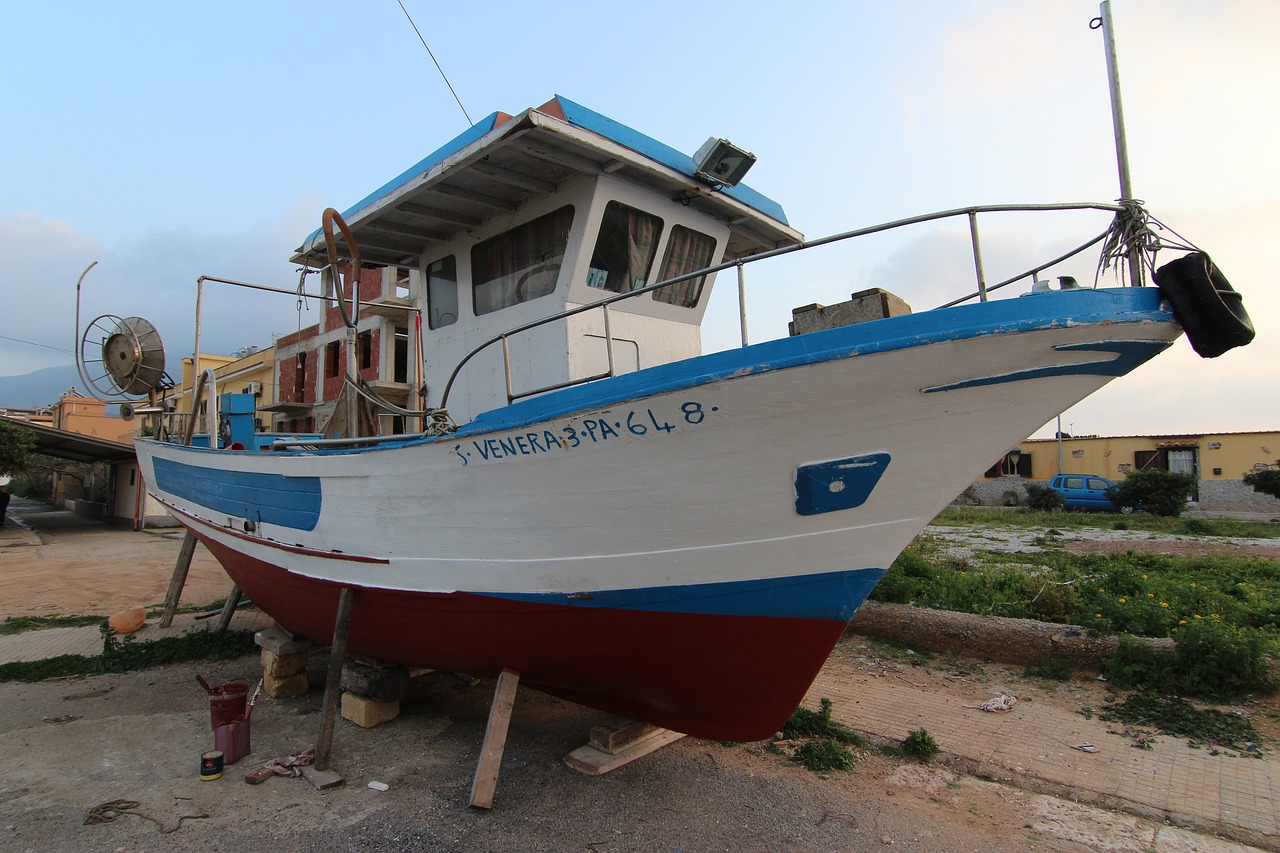 boat palermo fishing free photo