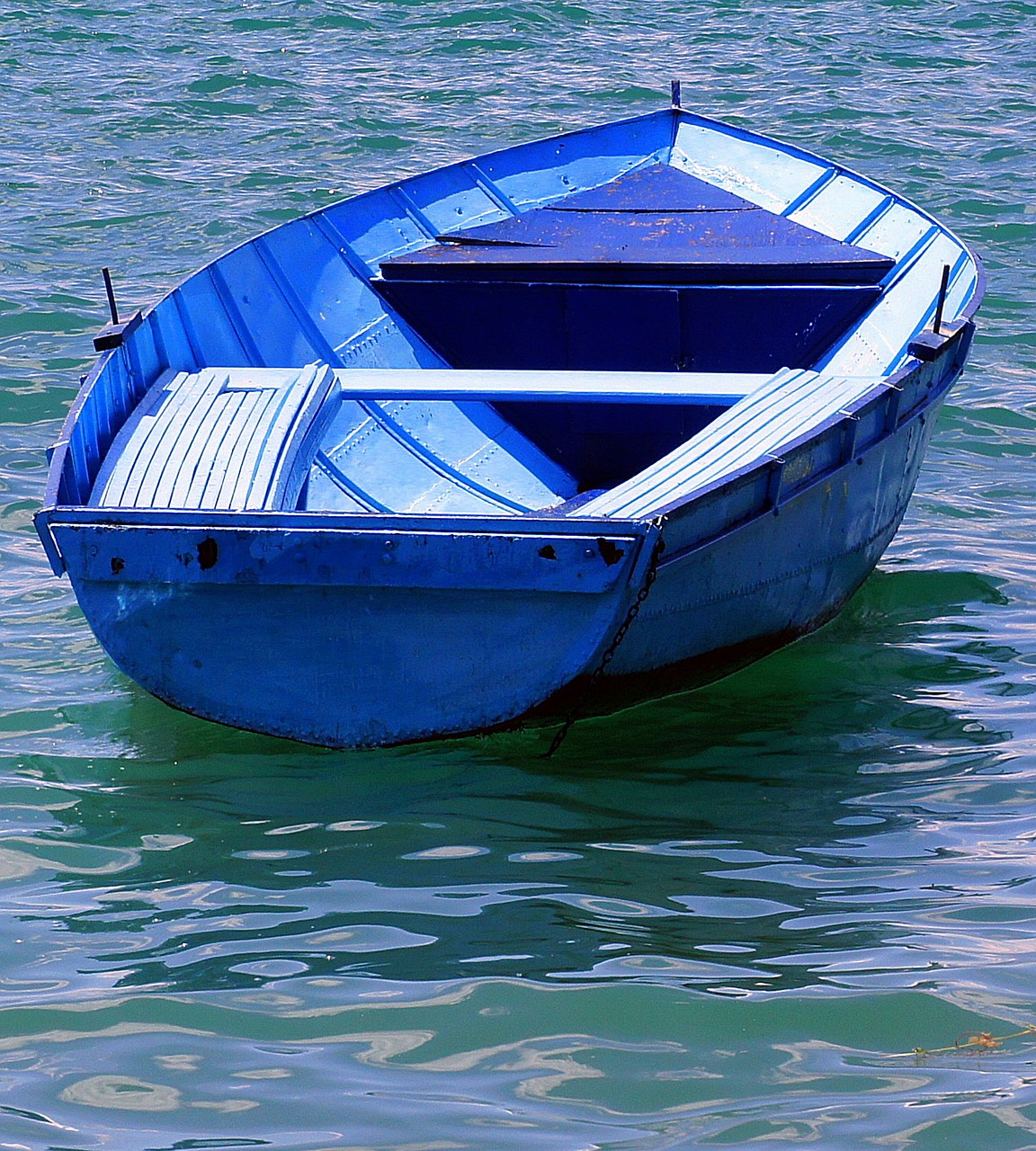 boat blue pleasure free photo