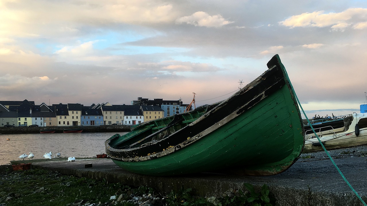 boat  slipway  green free photo