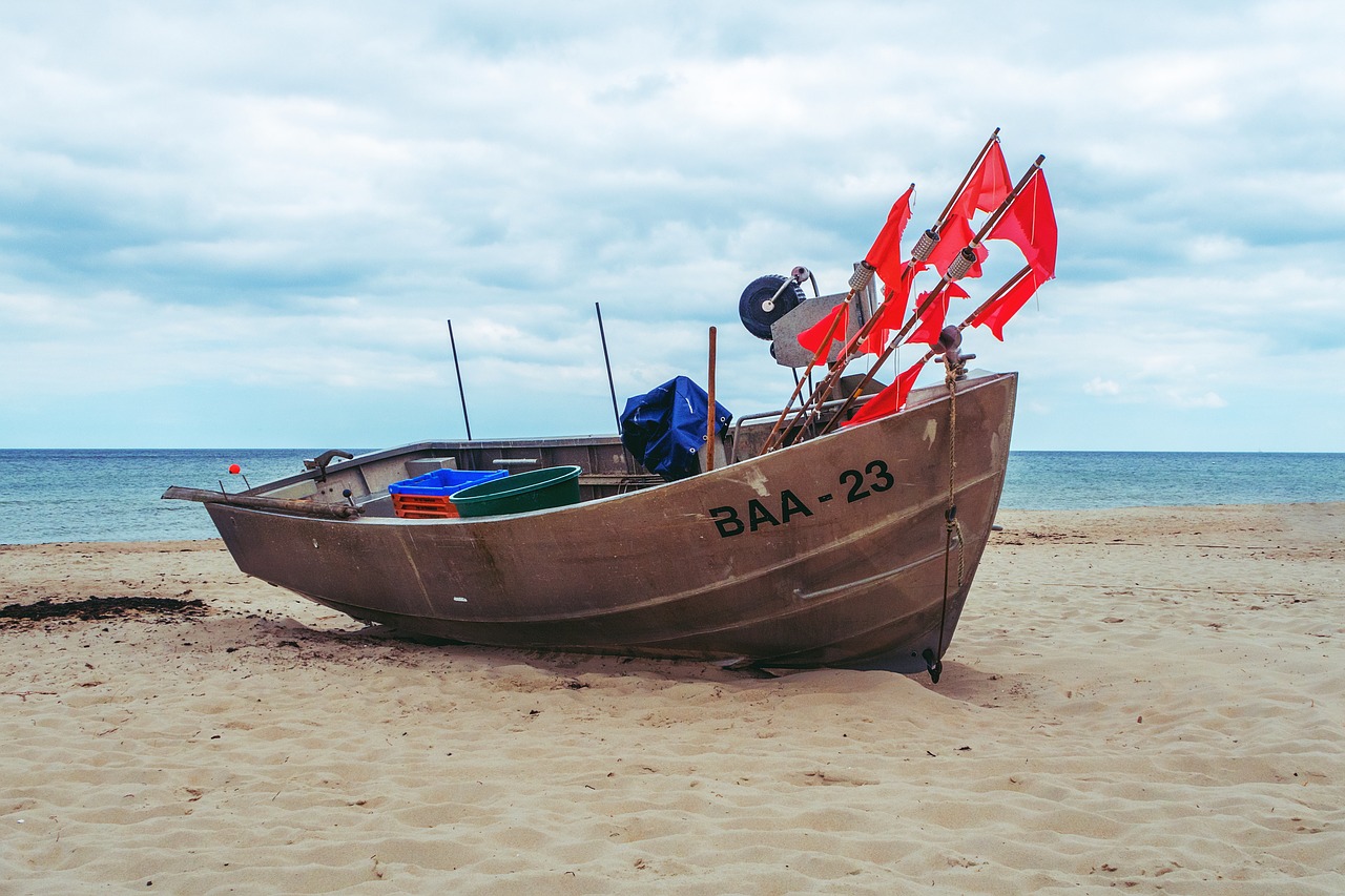 boat  baltic sea  beach free photo