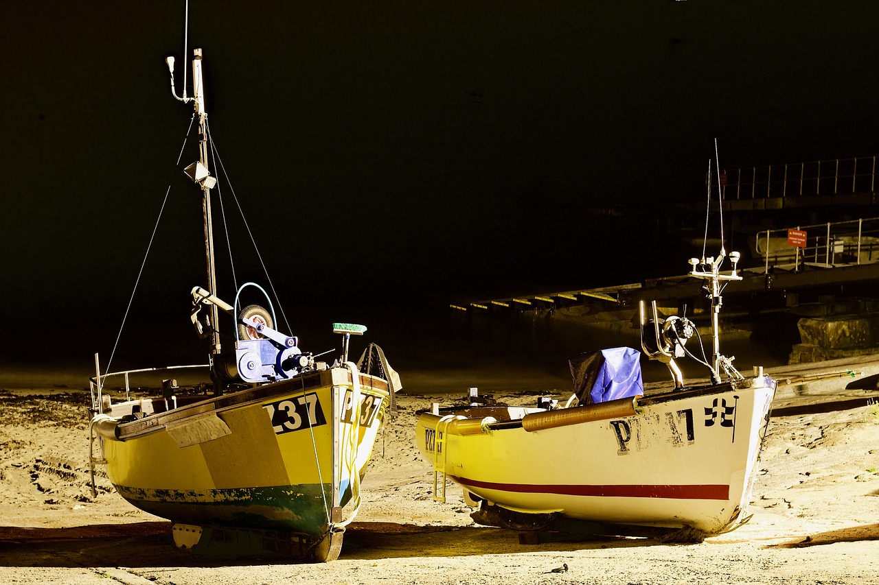 boat  harbour  night free photo