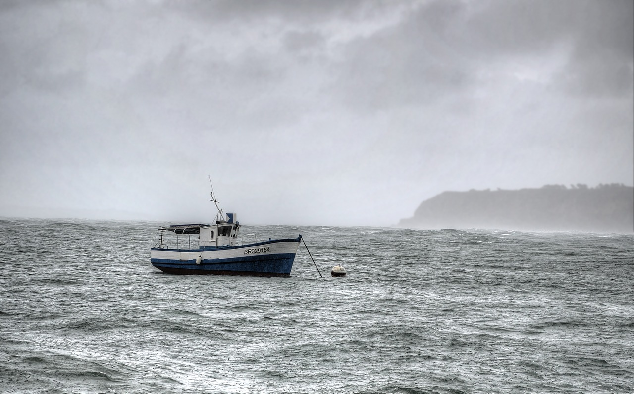 boat storm brest free photo