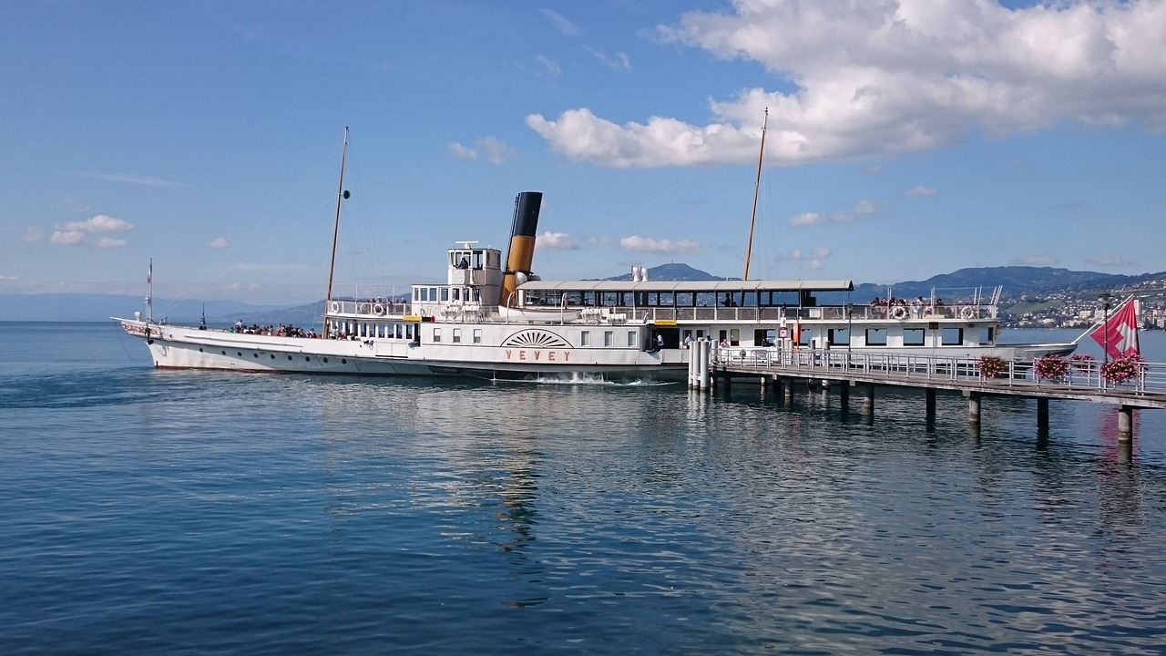 boat  lake  geneva free photo